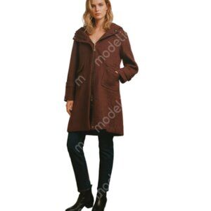 New Retro Rouge Pur Orange Polka Trench Coat